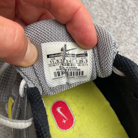 Nike Zoom Flywire Structure 14 Running Shoes Mens 11.5 Silver Gray Athletic Gym - Picture 6 of 16